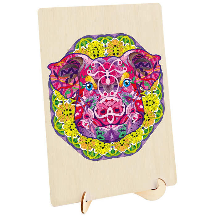 Puzzle lemn Porc [4]