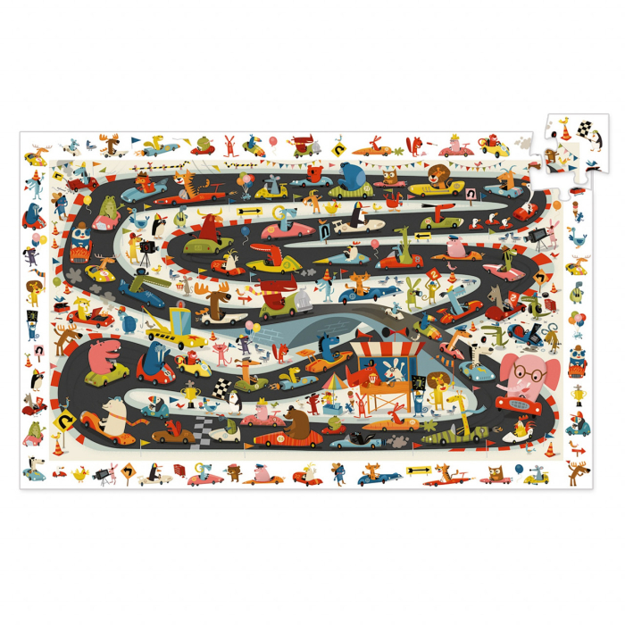 Puzzle observatie Raliul masinilor, Djeco [3]