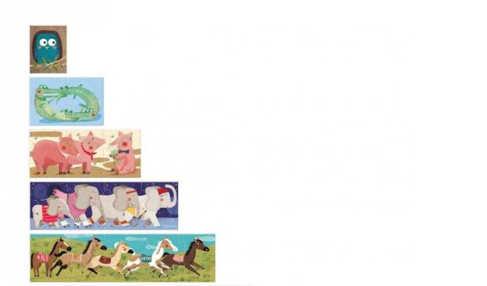 Puzzle progresiv 1,2,3..10 pinguini, Londji [3]