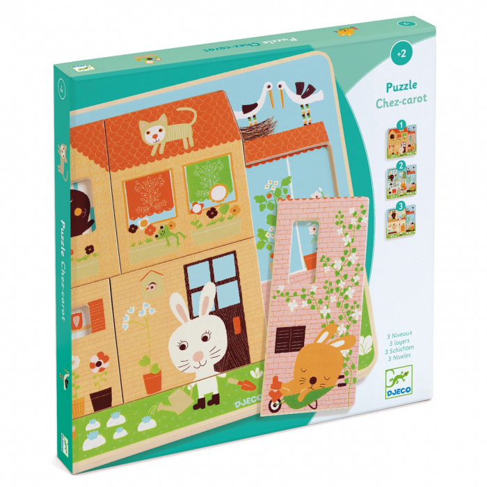 Puzzle straturi Casuta iepurasilor, Djeco [1]