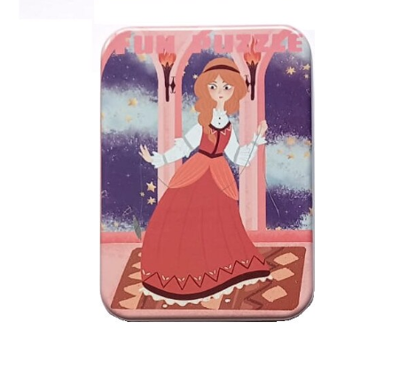 Set 5 Puzzles pentru incepatori, Diferite Nivele de Complexitate, Cutie Metalica, Printese, Zane si Sirene , 3 ani + [8]
