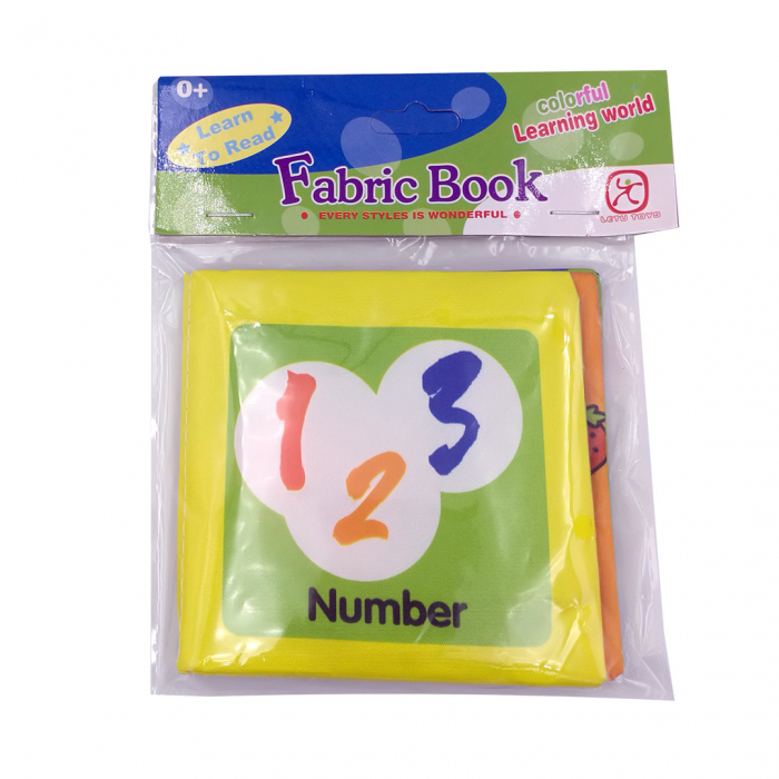 Set 6 carti senzoriale fosnitoare pentru bebelusi, cu animalute dragute, numere, vietati acvatice, 4 pagini, 8 fete, 10 cm x 2,5 cm x 9 cm - EDUJUCARII [8]