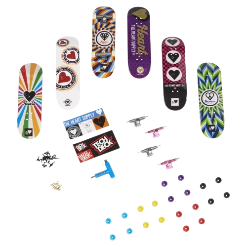 Set 6 mini placi skateboard, Tech Deck, Sk8Shop Bonus Pack, The Heart Supply,  6 ani+ [2]