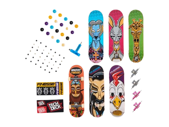 Set 6 mini placi skateboard, Tech Deck, Sk8Shop Bonus Pack, Finesse,  6 ani+ [2]