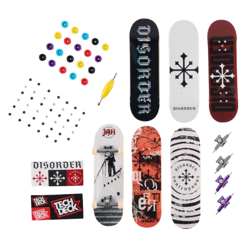 Set 6 mini placi skateboard, Tech Deck, Sk8Shop Bonus Pack, Disorder,  6 ani+ [2]