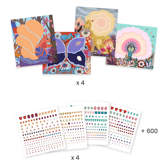 Set creativ cu strasuri Frumusete salbatica, Djeco [5]