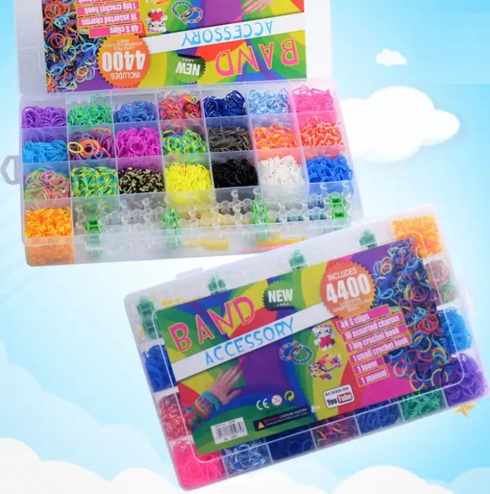 Set Creativ de elastice pentru realizarea bratarilor, multicolor, 4400 piese, 5 ani+ [5]
