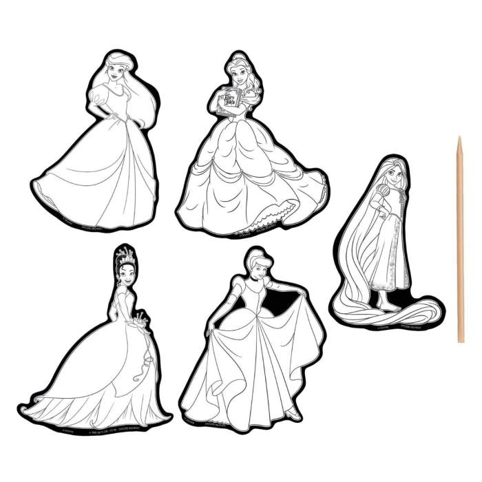 Set creativ de razuit, Abtibilduri magice cu Disney Princess [3]