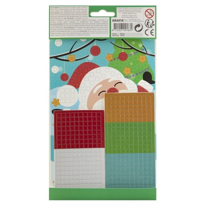 Set creativ, Mozaic cu tematica Craciun, A5, Mos Craciun [2]