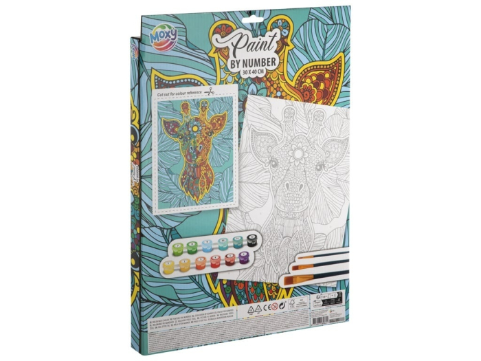 Set creativ, Picteaza pe numere, Canvas Girafa [2]