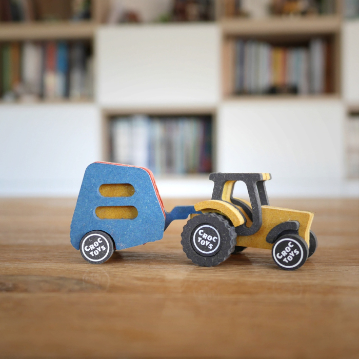 Set de constructie Ferma cu tractor Nathan, Croc toys [4]