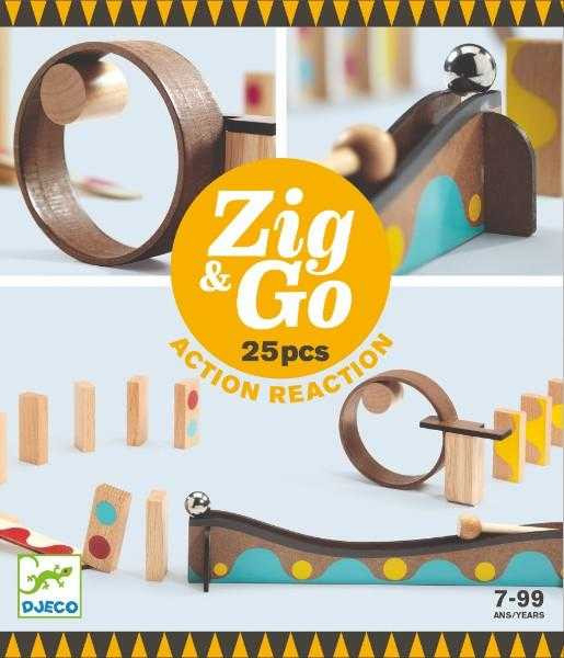 Set de constructie trasee Zig & Go Dring 25 piese, Djeco [3]