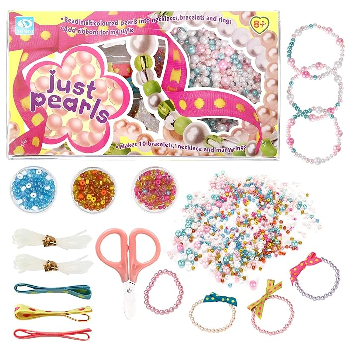 Set de creatie, margele de perle, Multicolor, 8 ani + [4]