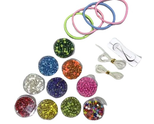Set joc creativ, creeaza bratari, 10 cutii cu margele si accesorii, Beading Around, + 8 ani [4]