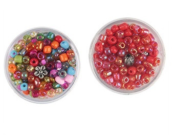 Set de creatie pentru 30 bratari din margele colorate, cu 10 cutii de margele si accesorii, Multicolor, 8 ani + [6]