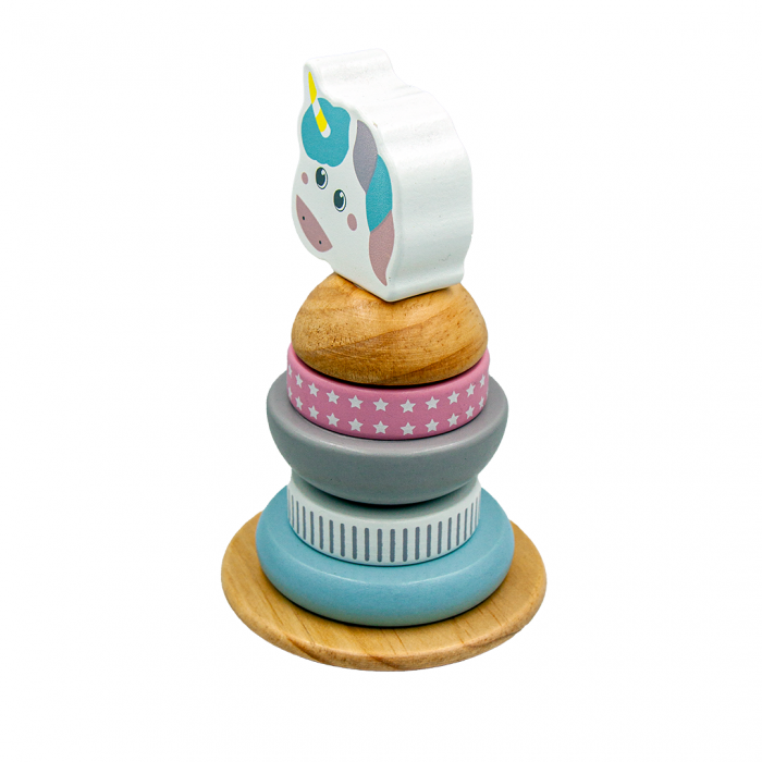 Set Educativ si Interactiv, Turn de Stivuit, Unicorn, 6 Piese, + 12 Luni [2]