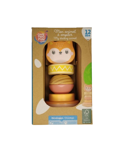 Set Educativ si Interactiv, Turn de Stivuit, Vulpe, 6 Piese, + 12 Luni [4]