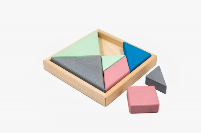 Set handmade Marc toys, Tangram Verde [2]