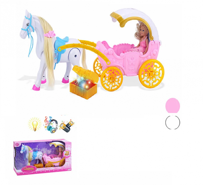 Set jucarie Printesa cu Caleasca si Calut, cu sunete, lumini si functie de miscare [3]