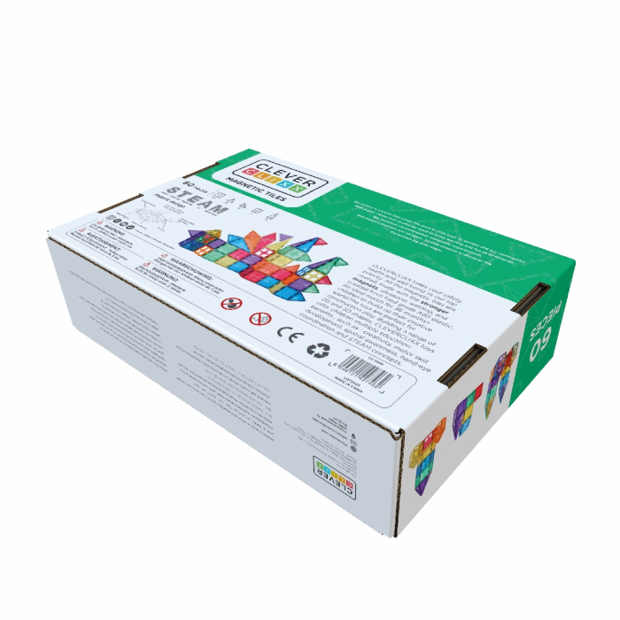 Set magnetic de construit Inventiv 60 piese, Cleverclixx [4]