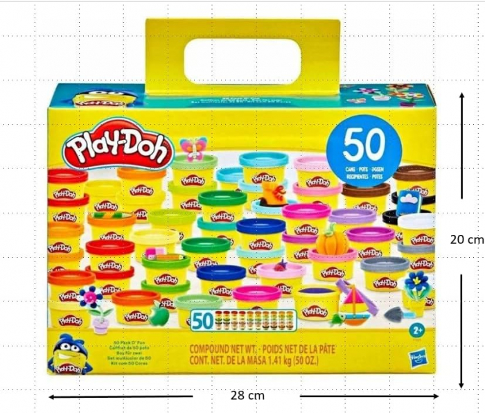 Set plastelina Play-Doh, 50 cutii, 28 grame fiecare, 23 culori, non-toxic, multicolor [5]