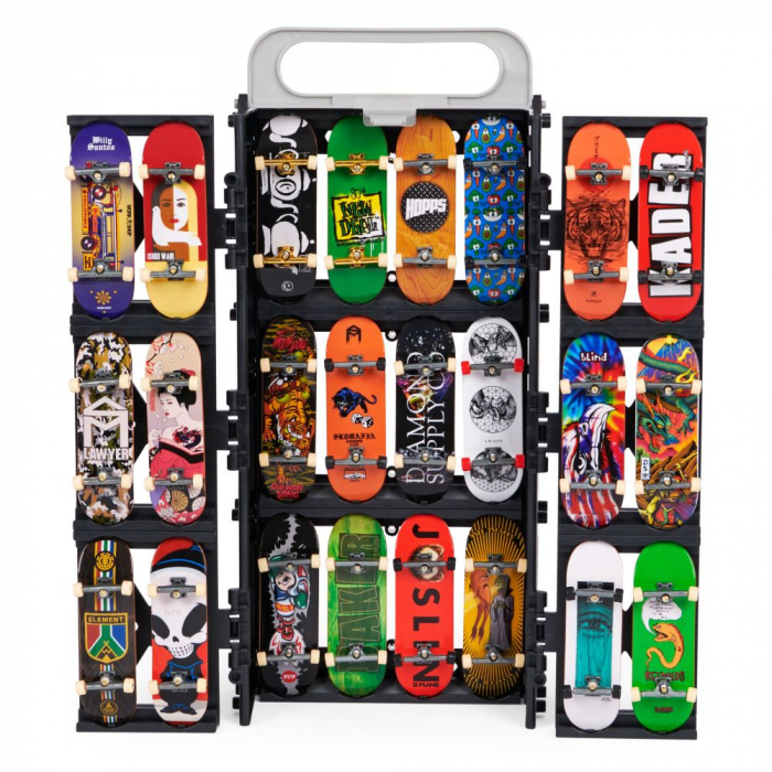 Set Rampa si cutie de depozitare pentru 24 piese Mini Skateboard-uri Fingerboard Tech Deck, Spin Master, 6 ani+ [7]