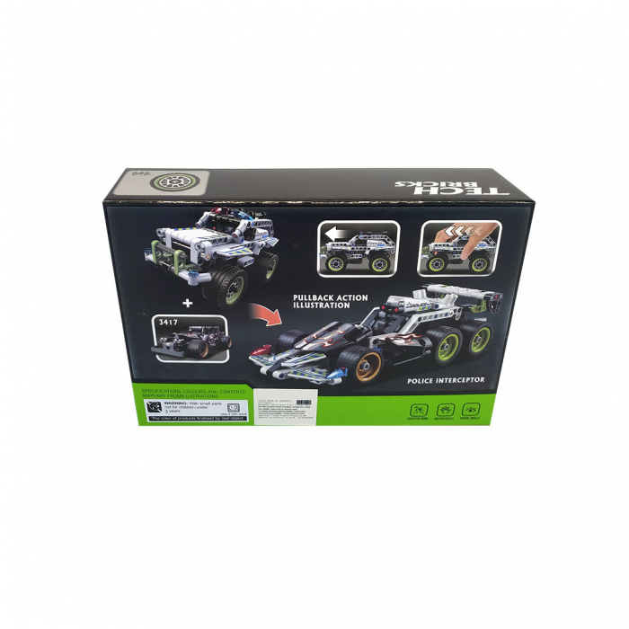 Set Tehnic Constructie, Model 3418, Masina de curse, 185 piese - Decool [3]