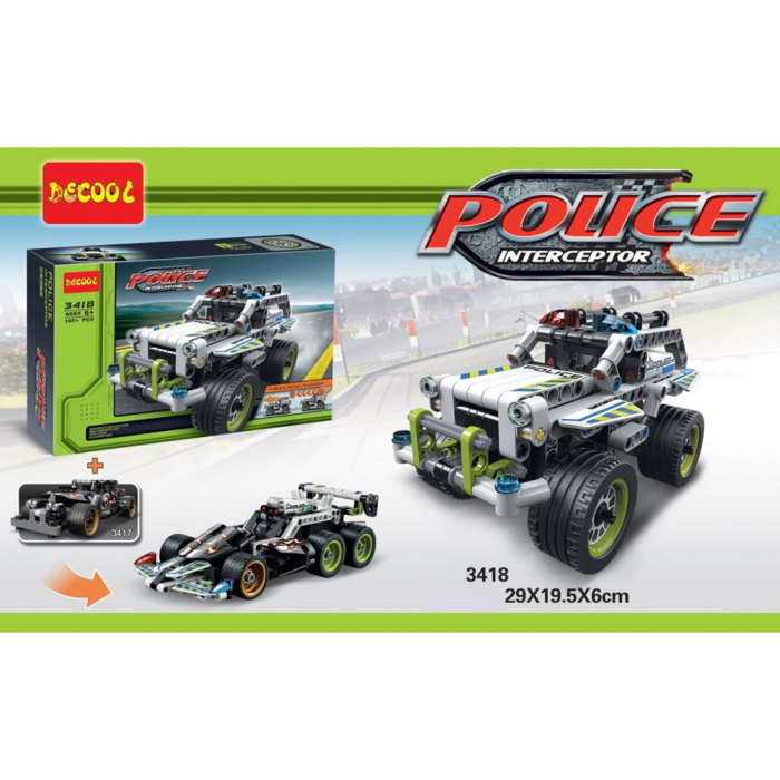 Set Tehnic Constructie, Model 3418, Masina de curse, 185 piese - Decool [1]