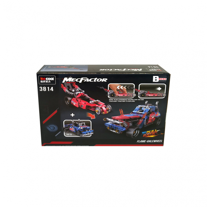 Set Tehnic Constructie, Model 3814, Masina de curse, 204 piese - Decool [3]