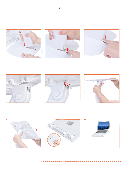 Suport reglabil pentru laptop. Stand reglabil pentru laptop si lectura. Masa pliabila pentru invatare cu mai multe functii [7]