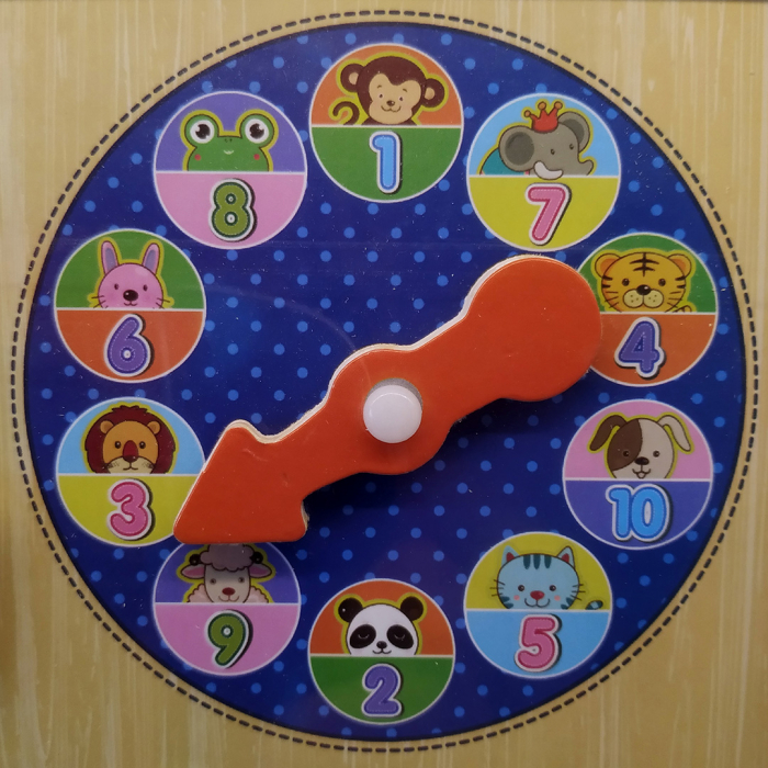 Taba multifunctionala tip Montessori din lemn, Math cu ceas, numere si operatiuni matematice [3]