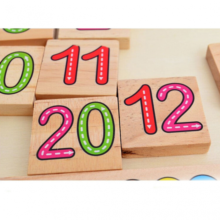 Taba multifunctionala tip Montessori din lemn, teaching logarithm cu cercuri multicolore pt cantitate, numere si operatiuni matematice [4]