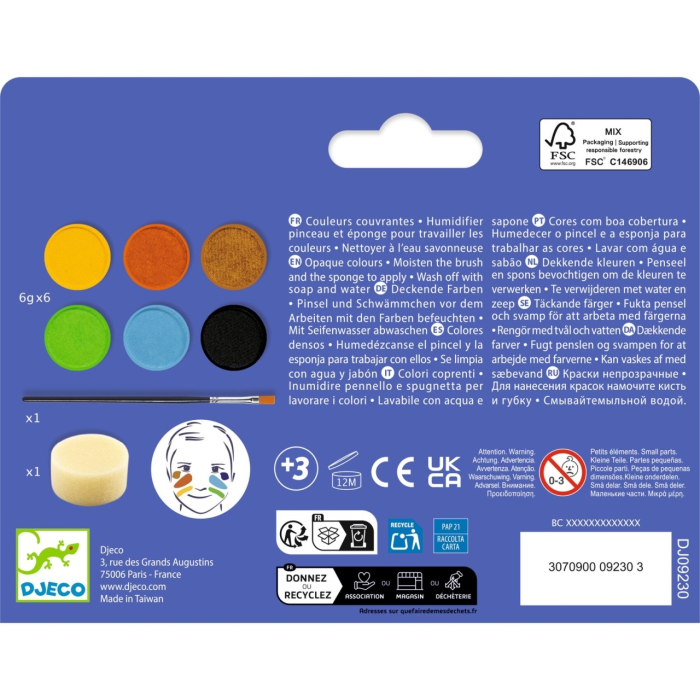 Trusa make-up culori natur non alergice, Djeco [9]