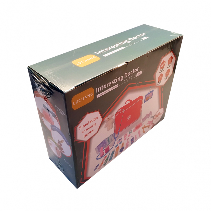 Trusa medicala de jucarie, set din lemn, 20 accesorii, Jucarie Interactiva, kit complet, Interesting Doctor, 3 ani - Lechang [3]