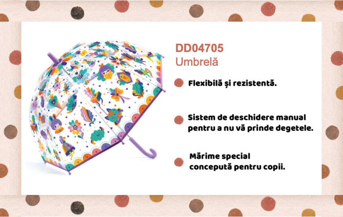 Umbrela pentru copii Curcubeu,Djeco [4]