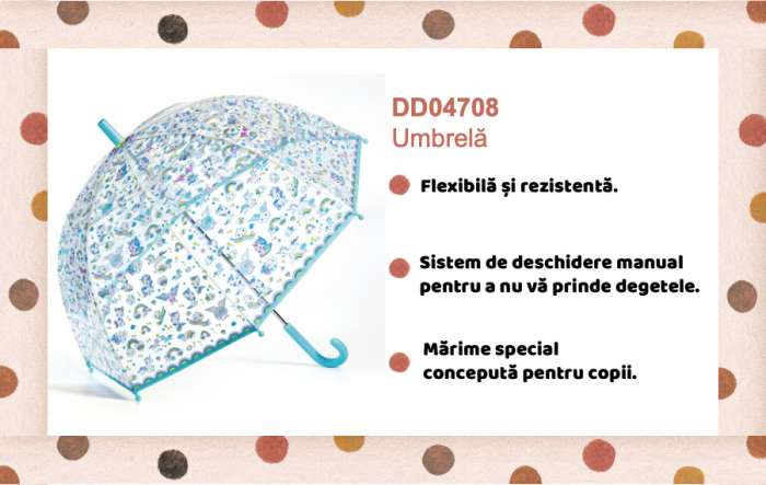 Umbrela pentru copii Unicorni, Djeco [3]