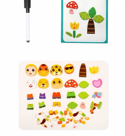 Joc Educativ din Lemn, Labirint cu Litere Magnetice,  Logical Thinking and puzzle Drawing Board, 3 ani+, EduJucarii [6]