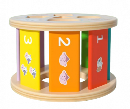 Aligator de tras din lemn cu forme geometrice [4]