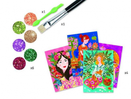 Atelier creativ cu sclipici Parfumul florilor, Djeco [3]
