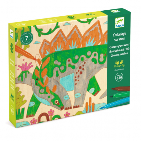 Creative - Atelier de pictura pe lemn Dinozauri, Djeco