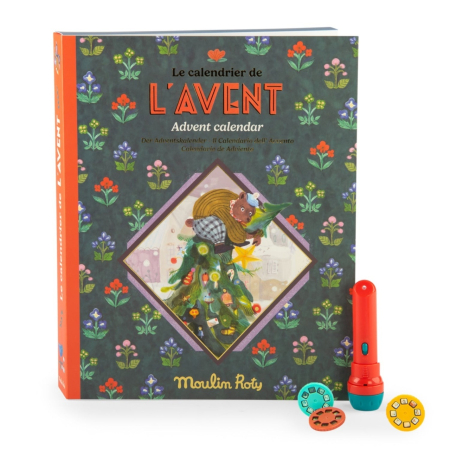 Noutati si reduceri - Calendar de Advent Lanterna si 23 de discuri cu povesti Minouchkas Moulin Roty