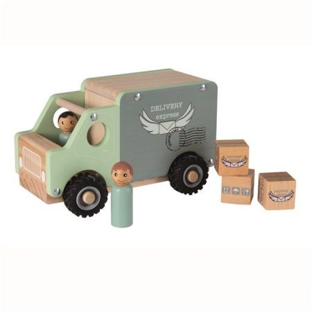 Noutati si reduceri - Camion din lemn pentru transport marfa, Egmont Toys