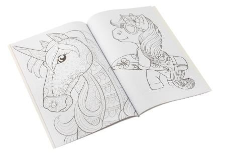 Carte cu activitati de colorat, unicorni, A4, 64 pag, Moxy [2]