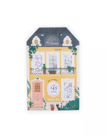 Noutati si reduceri - Carte de colorat cu abtibilduri Les Parisiennes, Moulin Roty
