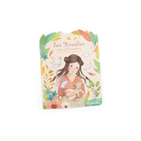 Noutati si reduceri - Carte de colorat cu abtibilduri Les Rosalies, Moulin Roty