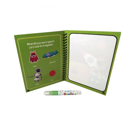 Carte de colorat cu apa, reutilizabila, 8 pagini, 4 imagini, Magic Water Book [3]