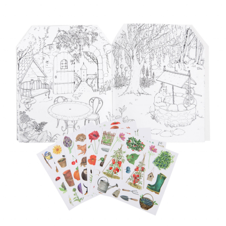 Carte de colorat cu stickere Cartea Gradinarului, Moulin Roty [1]