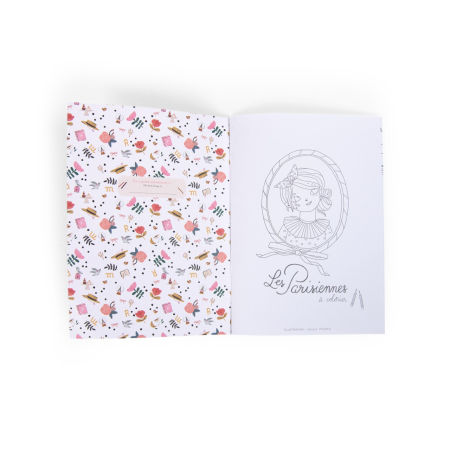 Carte de colorat Domnisoare pariziene, Moulin Roty [1]