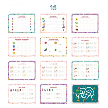 Carte interactiva si educativa pentru copii, My Preschool Busy Book 1, 32 pagini activitati multiple, stickere repozitionabile, Limba Engleza, 3 ani+, EduJucarii [2]
