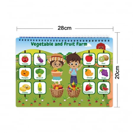 Carte interactiva si educativa pentru copii, My Preschool Busy Book 1, 32 pagini activitati multiple, stickere repozitionabile, Limba Engleza, 3 ani+, EduJucarii [8]
